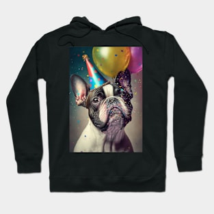 Pied French Bulldog Birthday Card #3 Hoodie